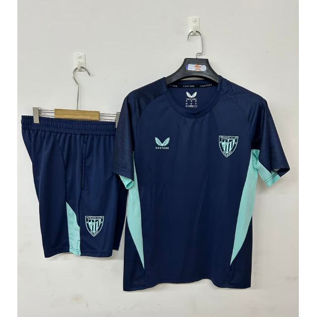 2025-26 Athletic Club Bilbao Navy Training Kits Shirt with Shorts